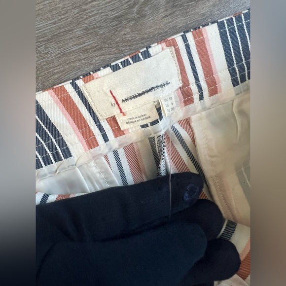 NWOT Anthropologie Striped Flare Multicolor Pants - Picture 9 of 16